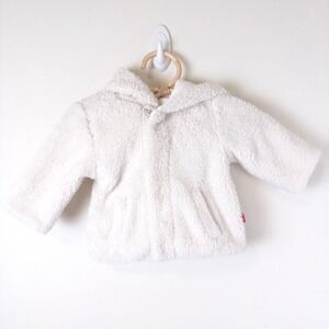 Magnetic Me Minky Fleece Hooded Jacket Cream Baby Sz 0-6m